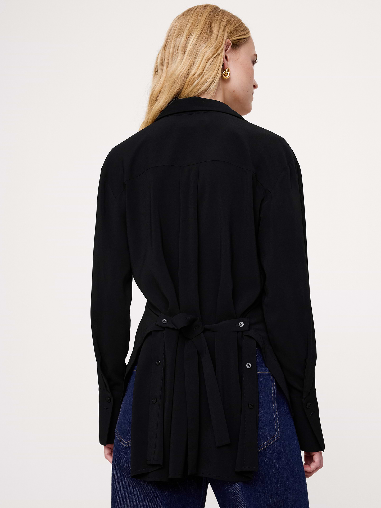 Image 2 of 5, Georgette Tie-Back Blouse