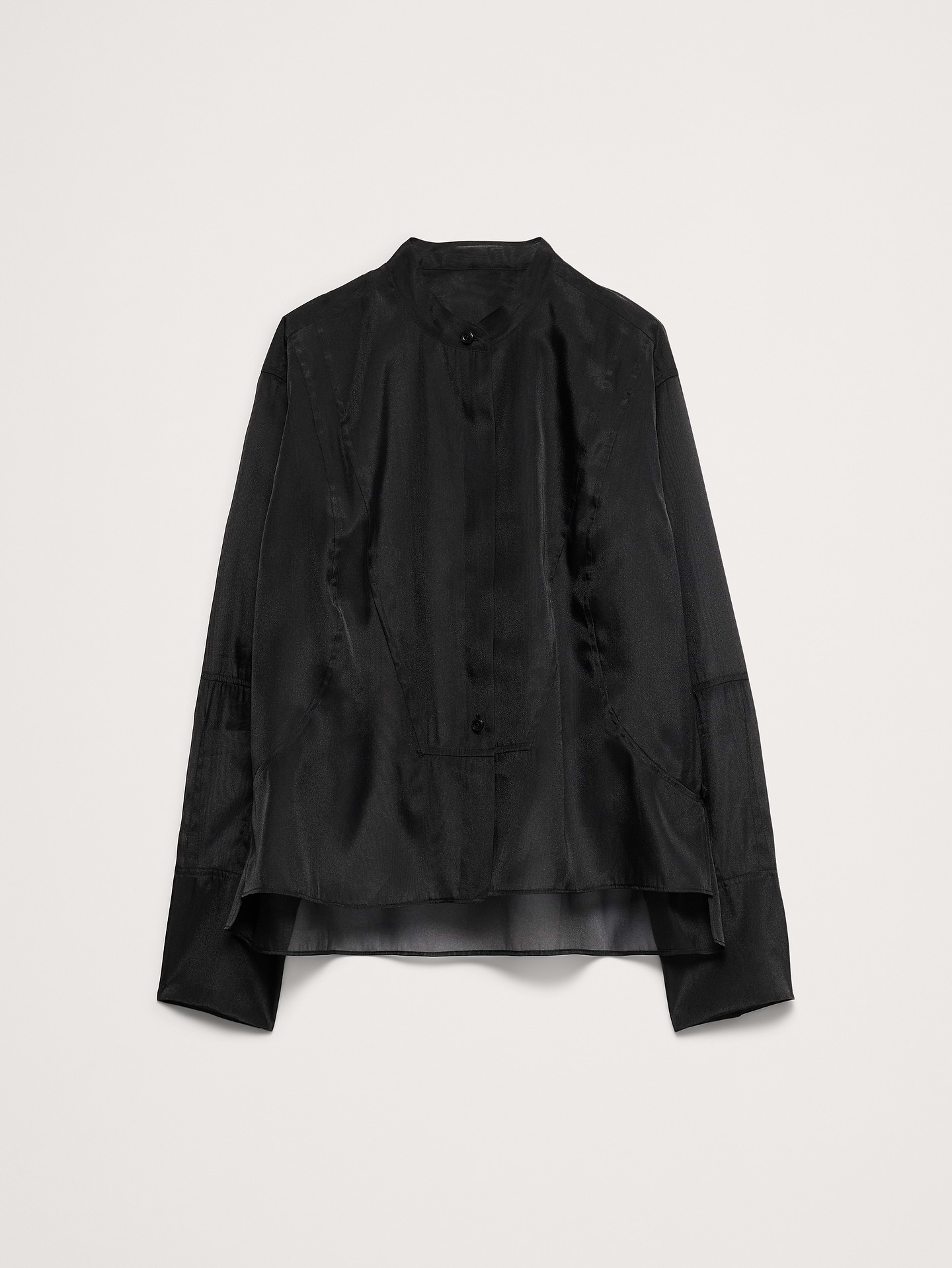 Image 6 de 6, Chemisier smoking en organza
