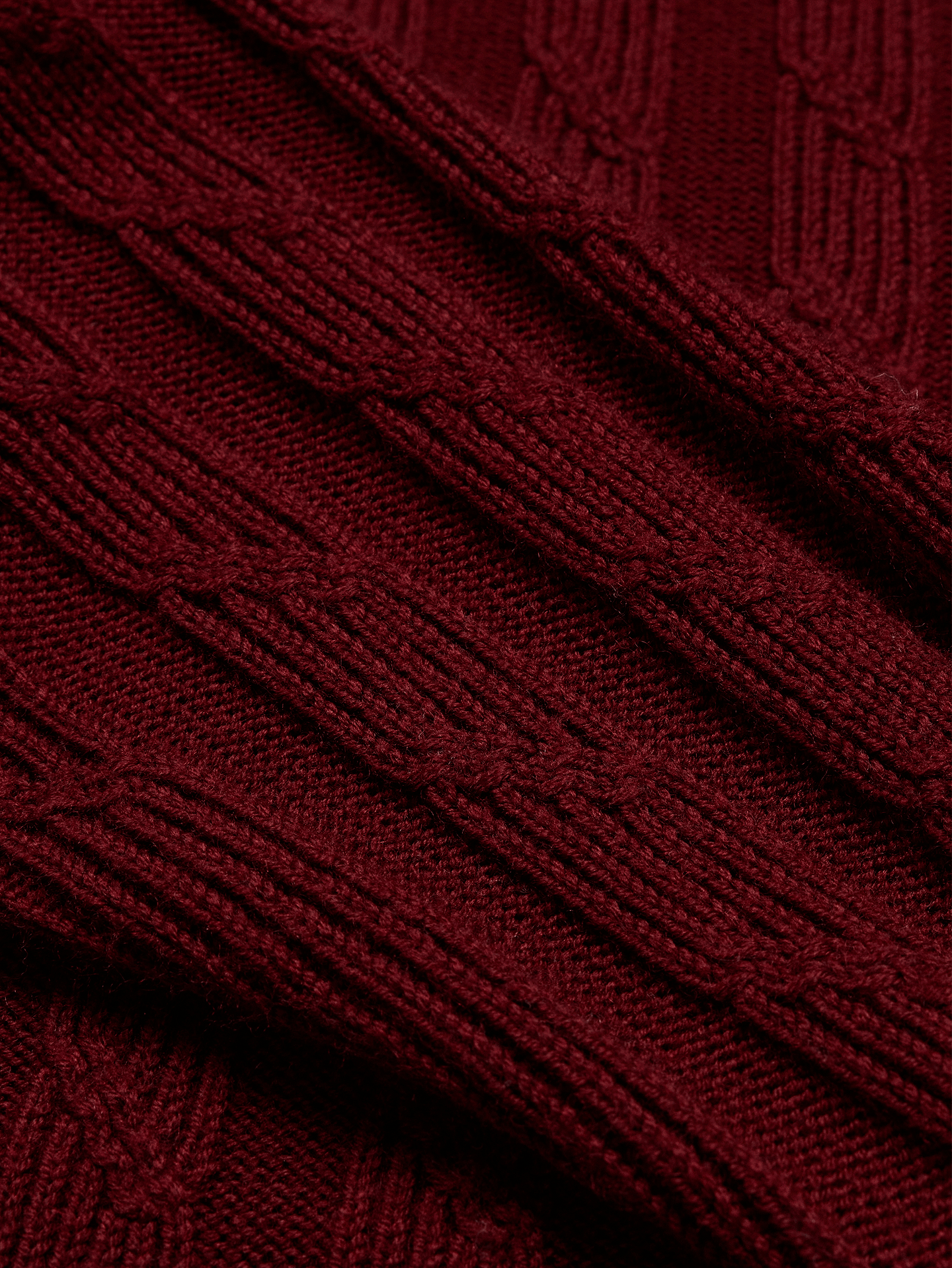 Image 7 of 7, Wool-Blend Cable-Knit Sweater Polo