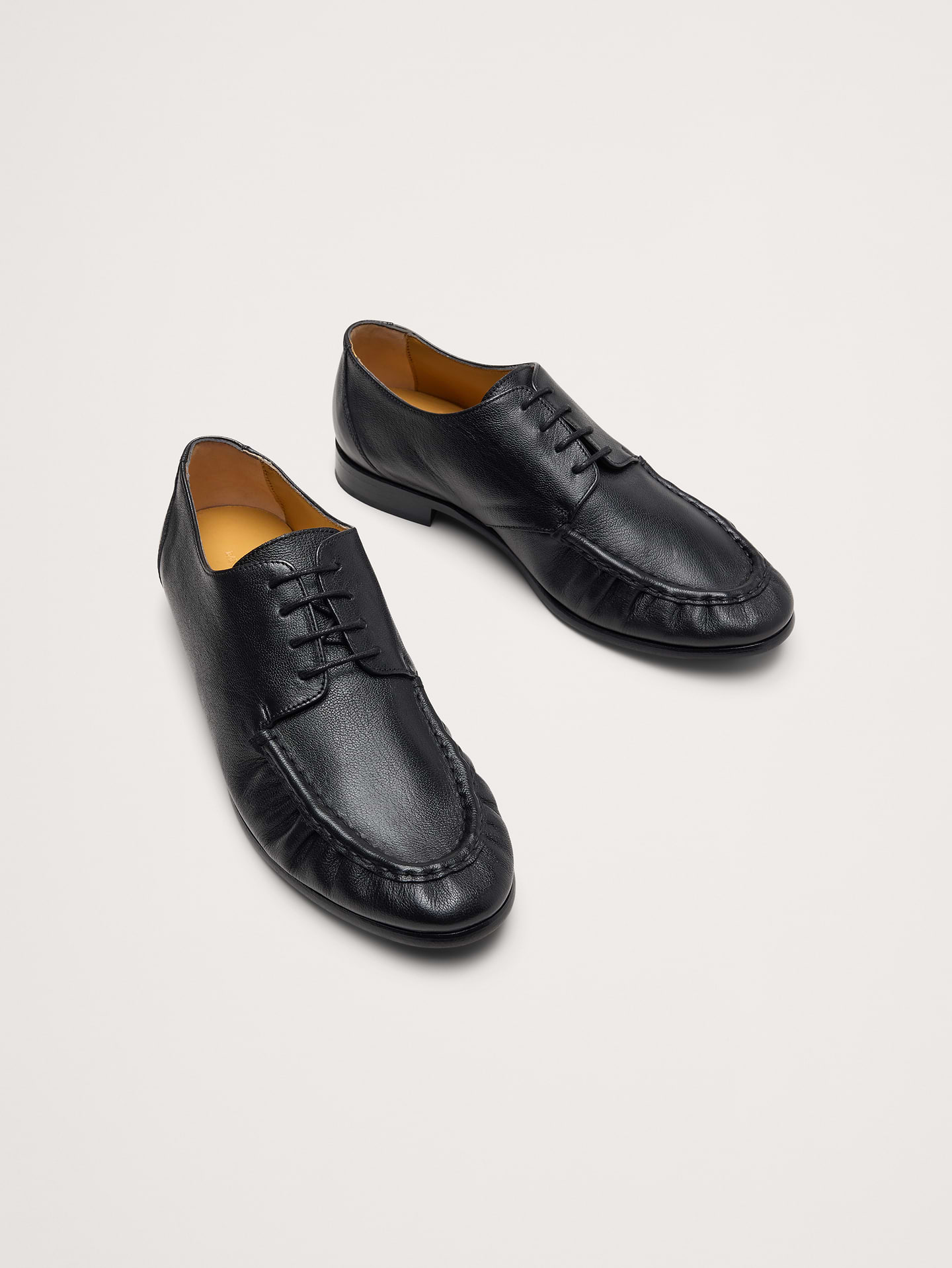 Image 2 of 8, Italian Leather Moc-Toe Derby Loafer