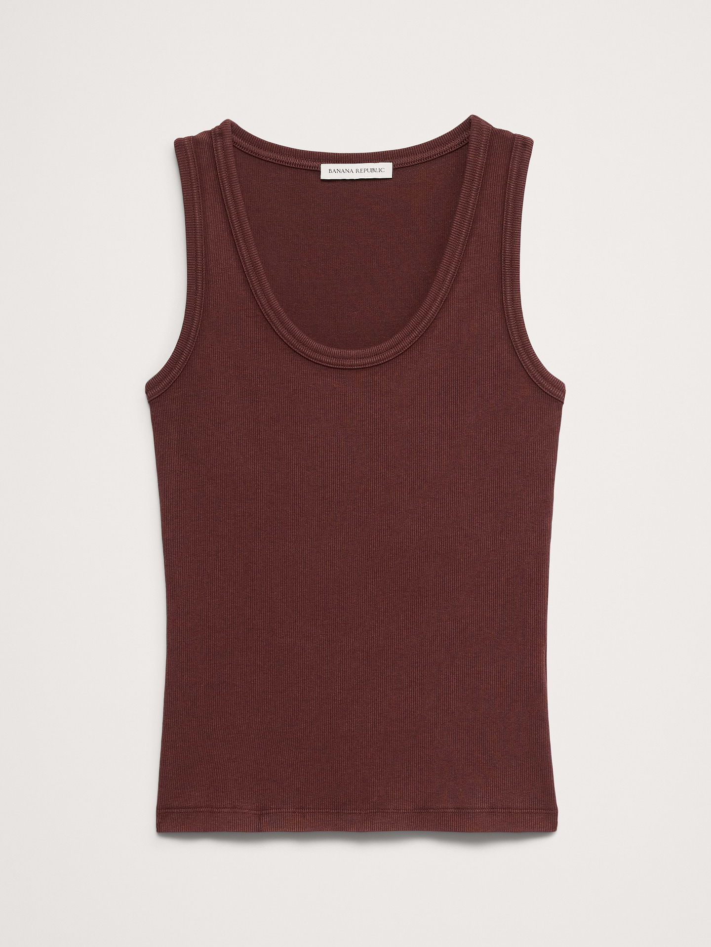 Image 4 of 8, Ribbed Scoop-Neck Tank