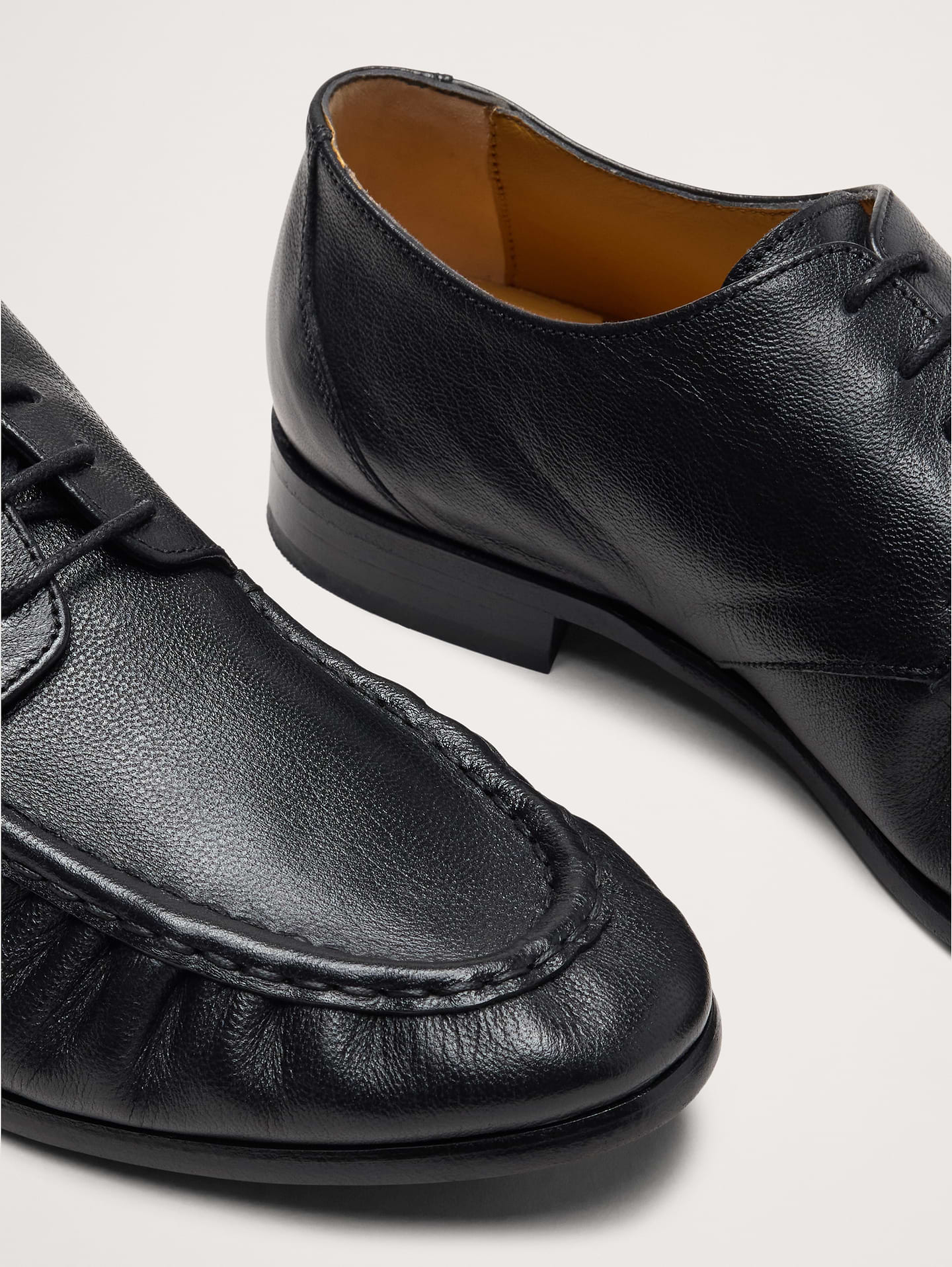 Image 5 of 8, Italian Leather Moc-Toe Derby Loafer