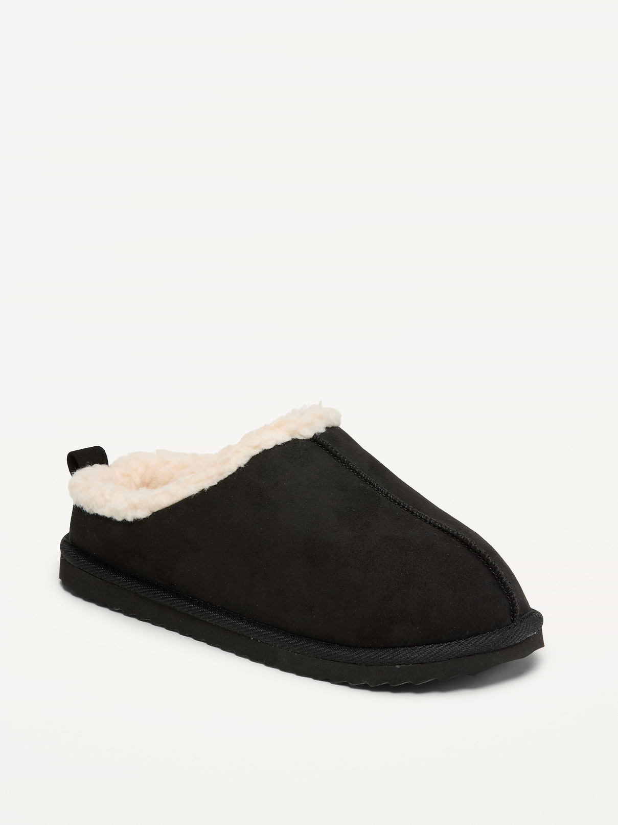 Image 1 of 4, rounded toe box, open mule heel, cushioned foot bed, cozy sherpa lining, Product #1184845