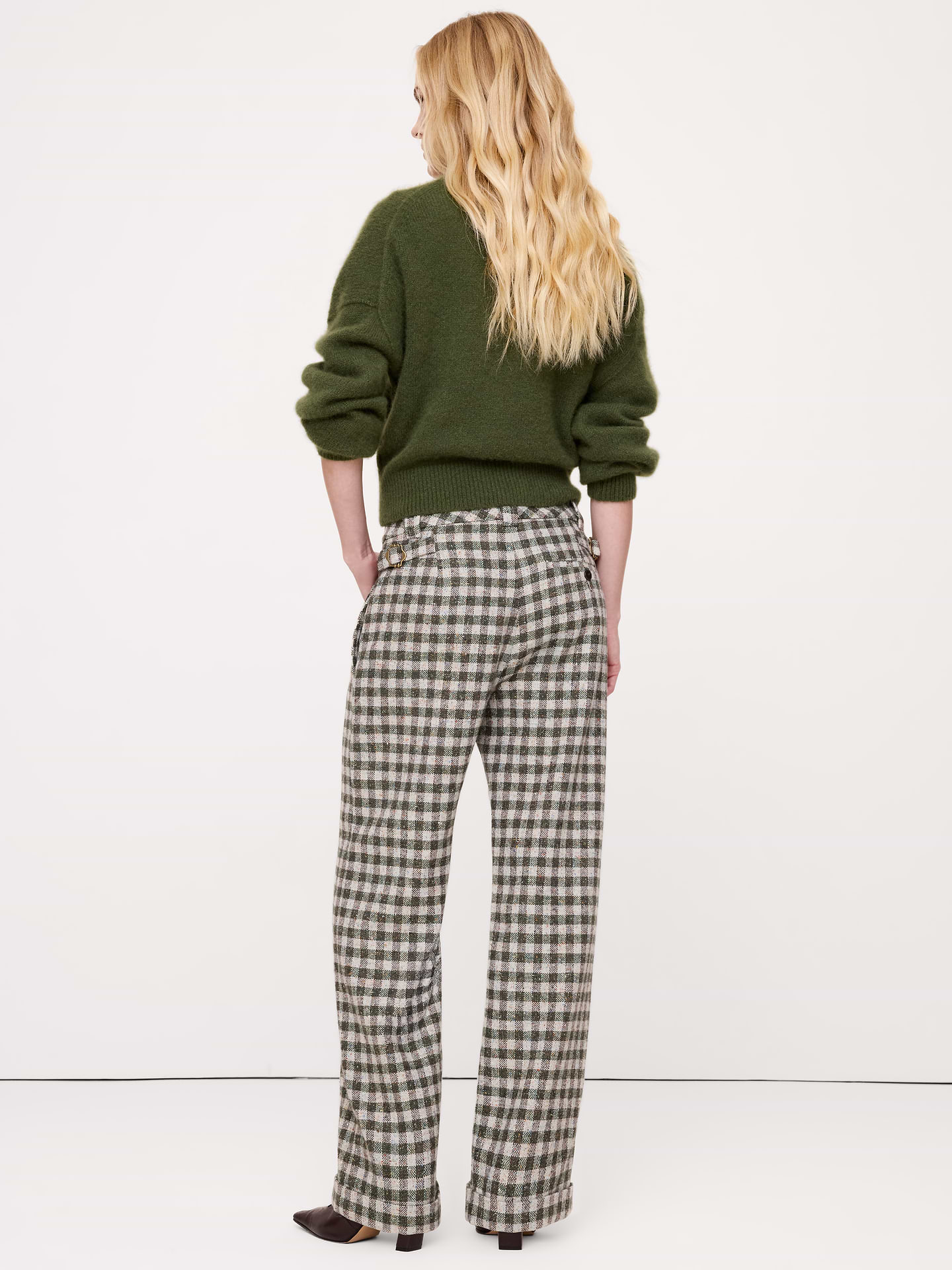 Image 3 of 8, Boyfriend Italian Donegal Pant