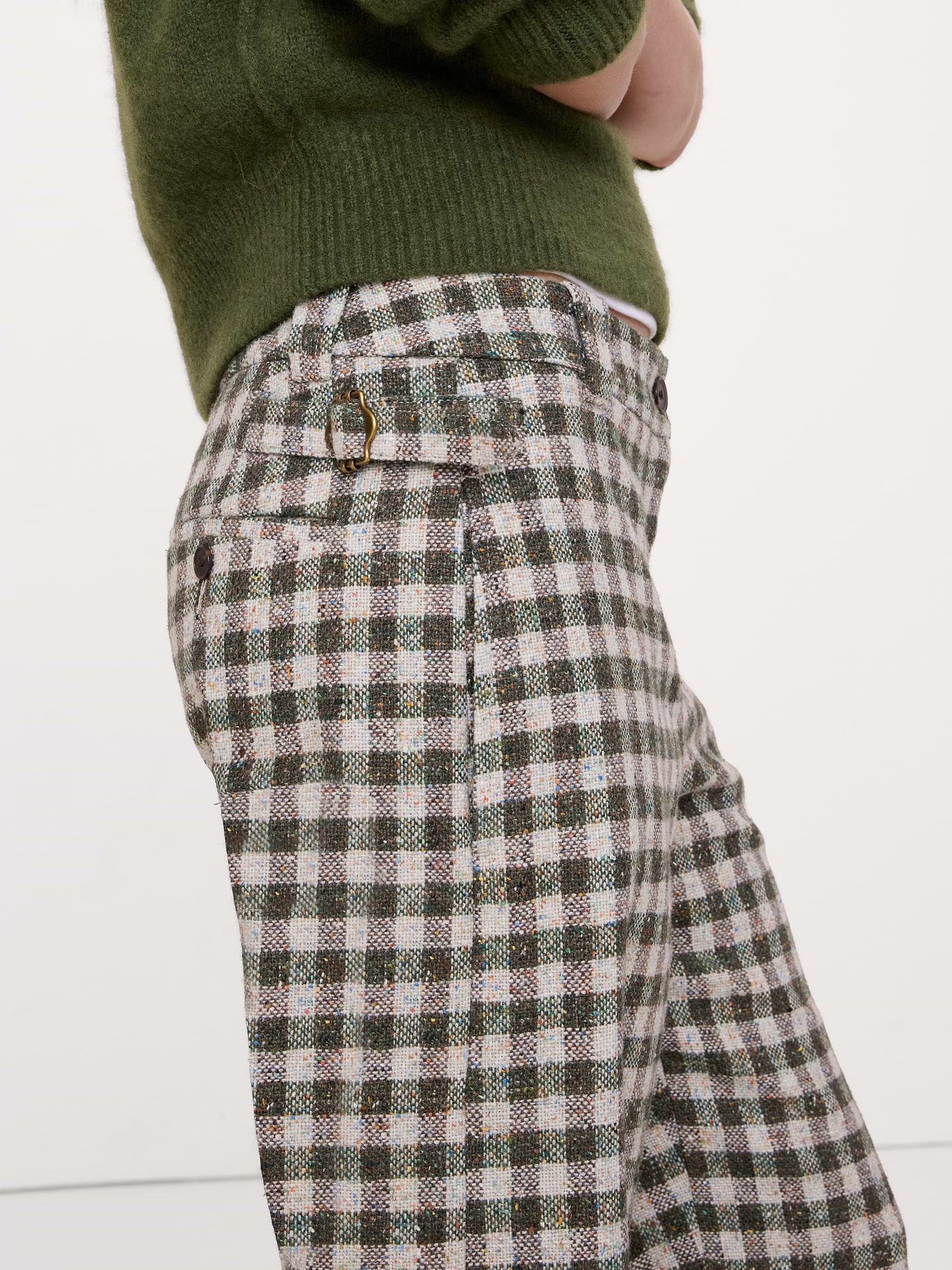 Image 4 of 8, Boyfriend Italian Donegal Pant