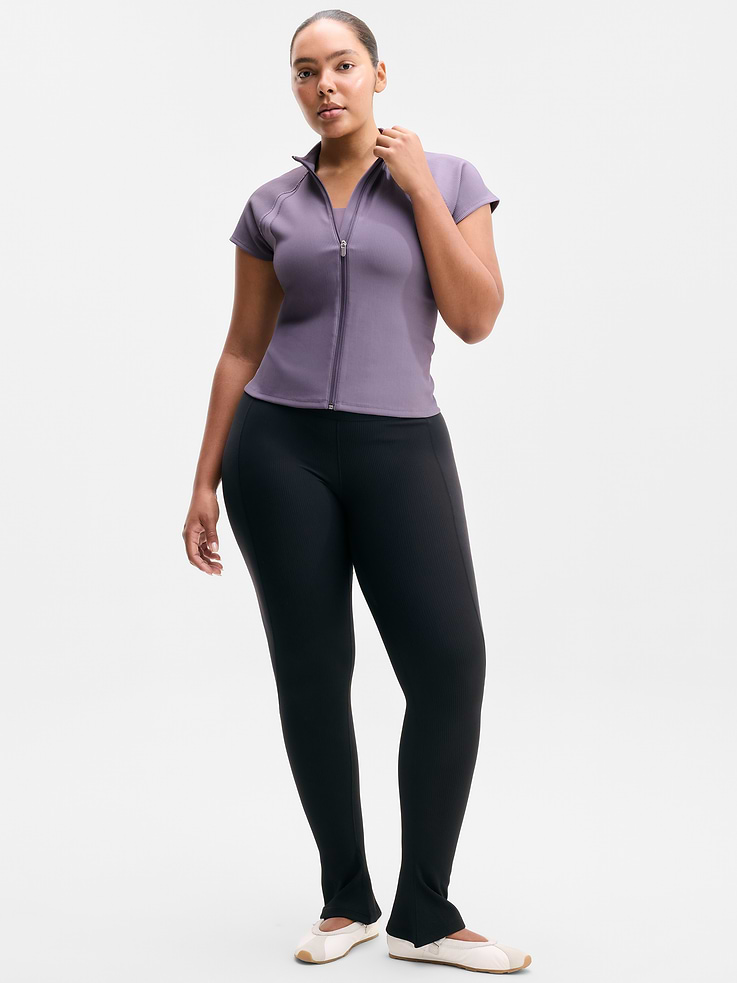 Image 4 of 5, Reset Rib Full Zip Tee