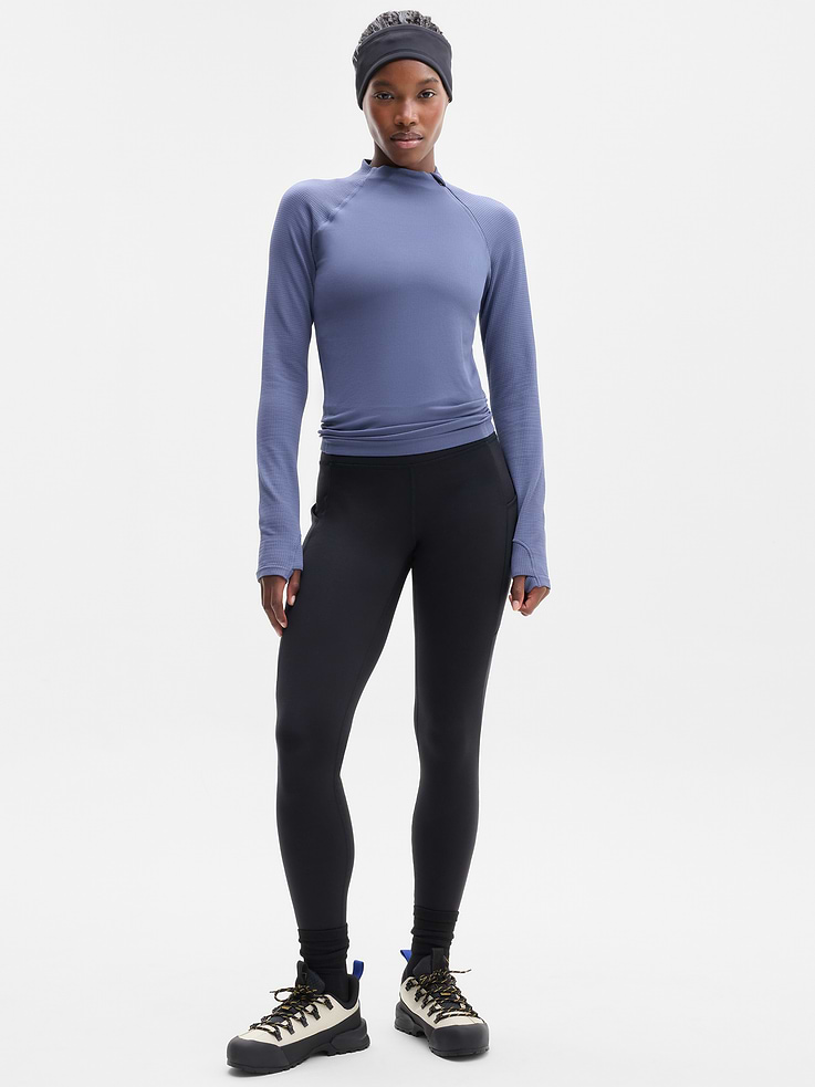 Image 2 of 6, Flurry Seamless Asym Half Zip
