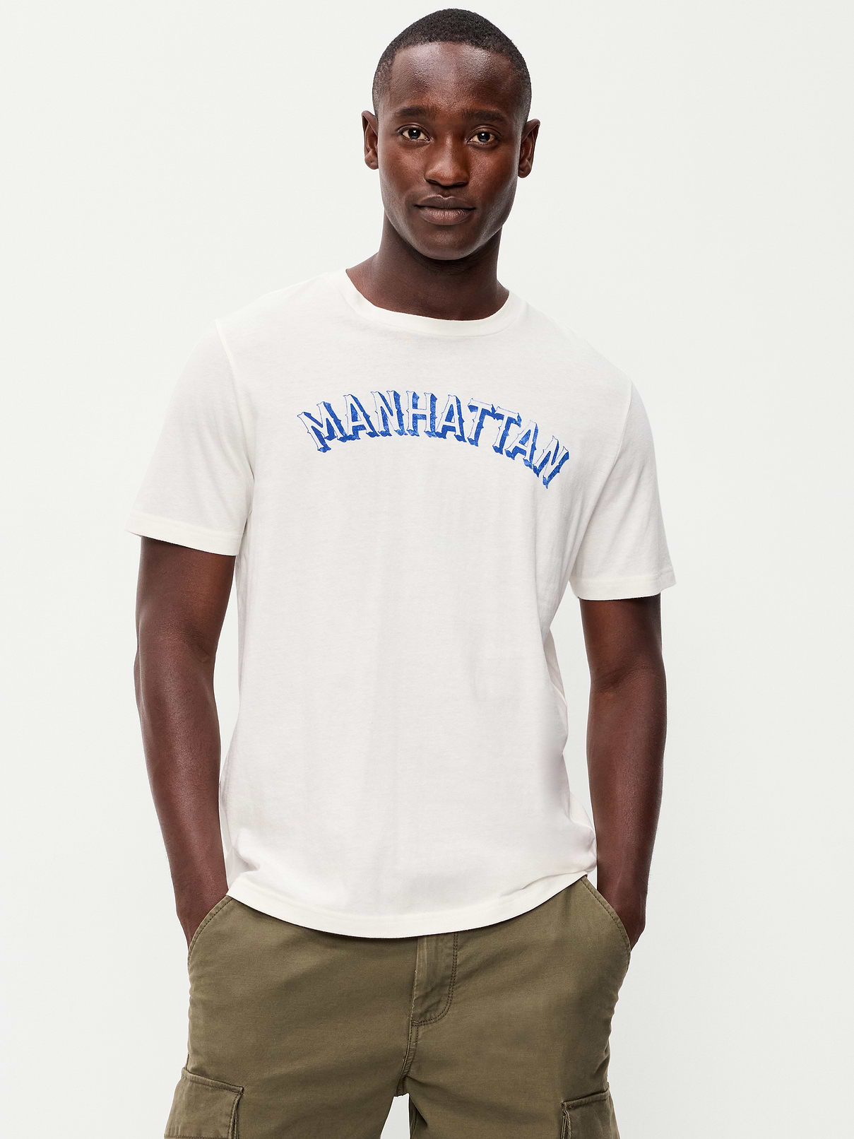 Image 1 of 3, rib-knit crew neck, short sleeves, graphic varies, Product #1182304
