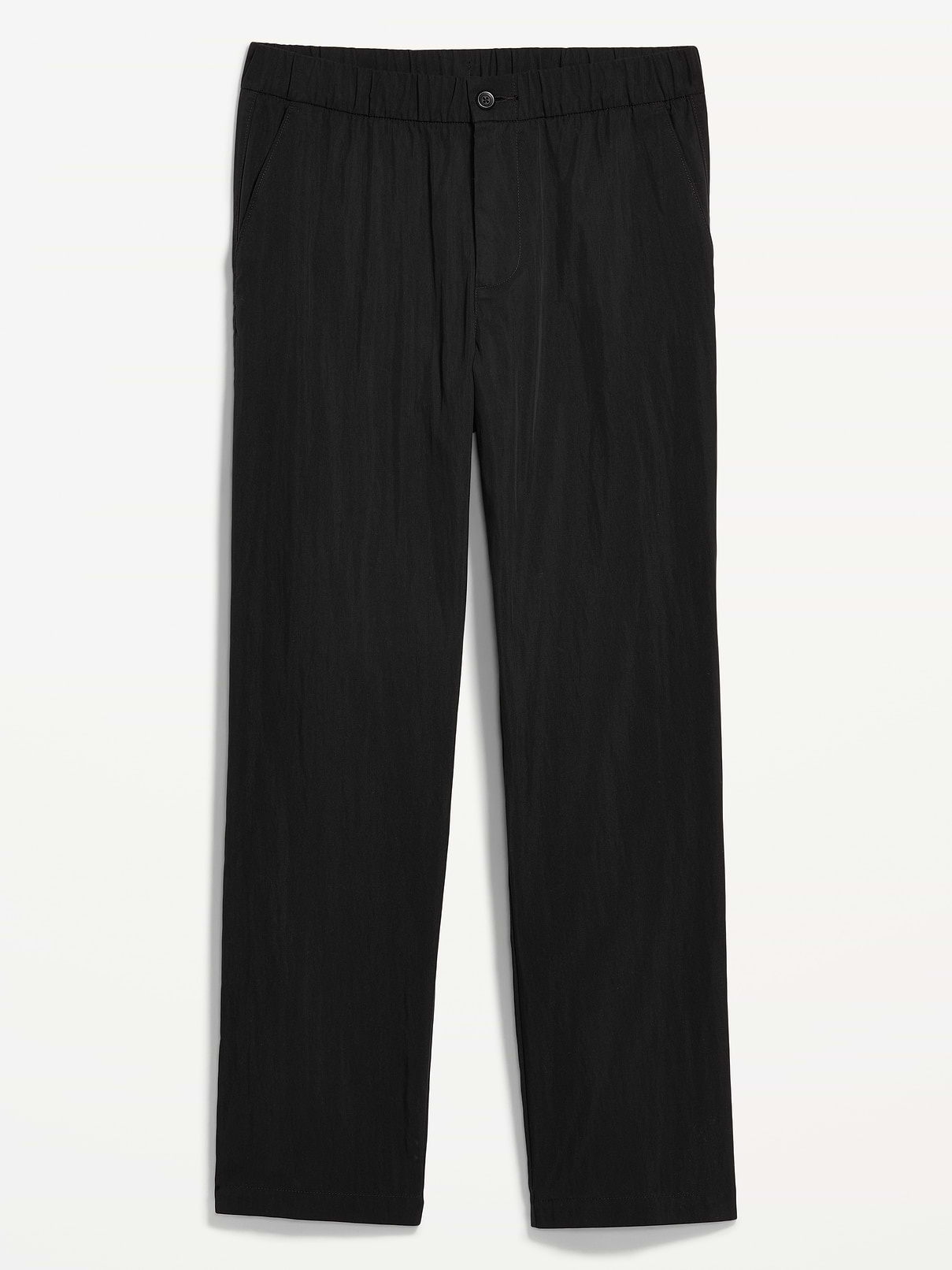 Image 1 of 2, elastic-drawstring waistband, zip fly, diagonal pockets, back welt pocket, seamed detail at back legs, Product #1182150