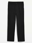 Image 1 of 2, elastic-drawstring waistband, zip fly, diagonal pockets, back welt pocket, seamed detail at back legs, Product #1182150