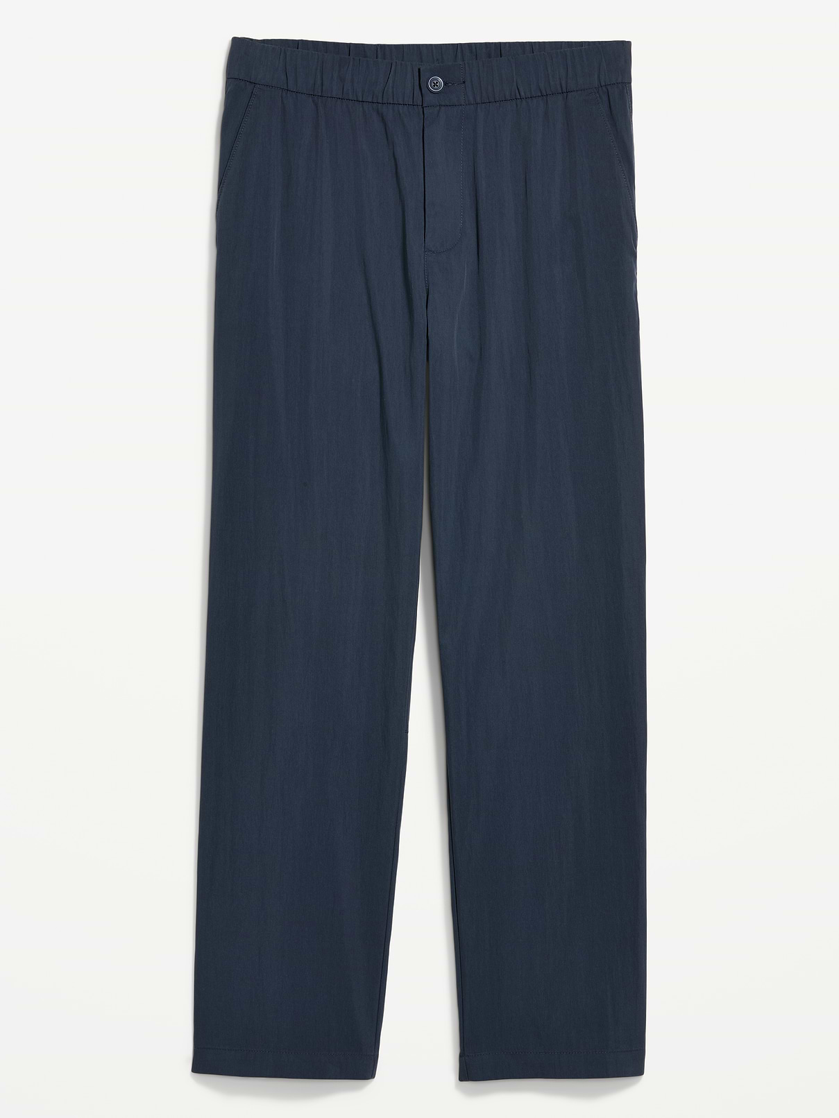 Image 1 of 2, elastic-drawstring waistband, zip fly, diagonal pockets, back welt pocket, seamed detail at back legs, Product #1182150