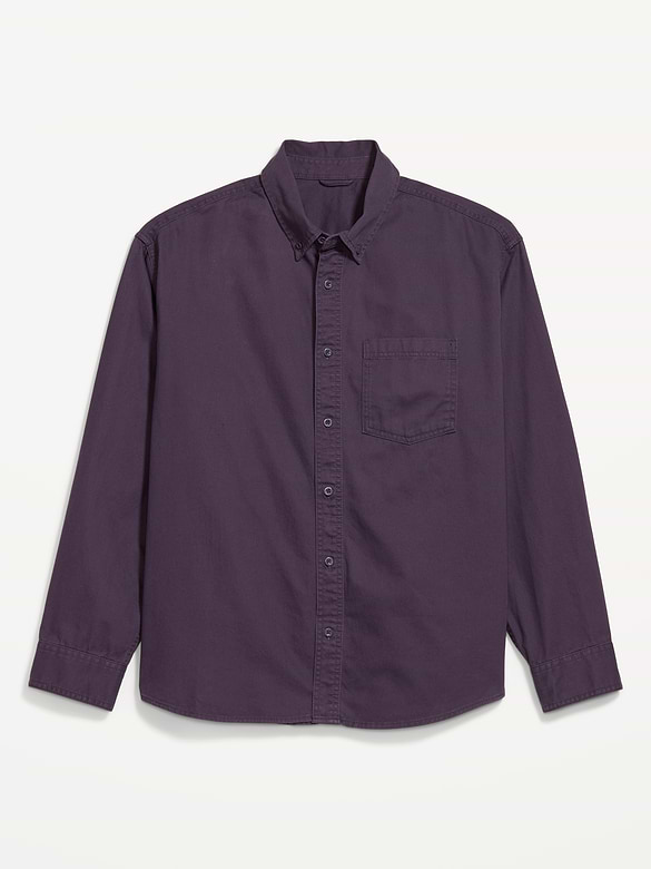 Chemise ample en sergé brossé épais