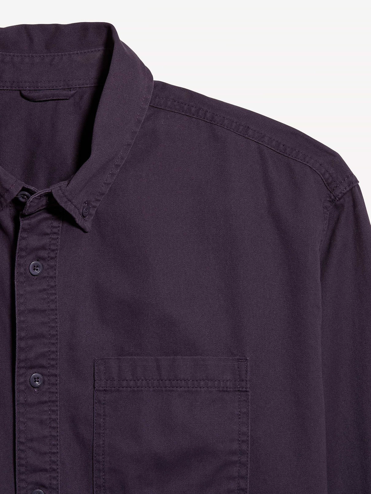 Image 3 of 3, Loose Fit Heavy-Brushed Twill Button-Down Shirt