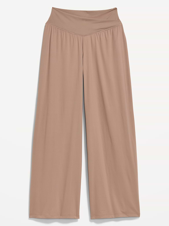 Pantalon StudioSmooth à jambe large à taille croisée