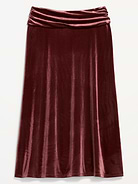 Image 1 of 2, ruched foldover waistband, pull-on style, maxi length, Product #1185403
