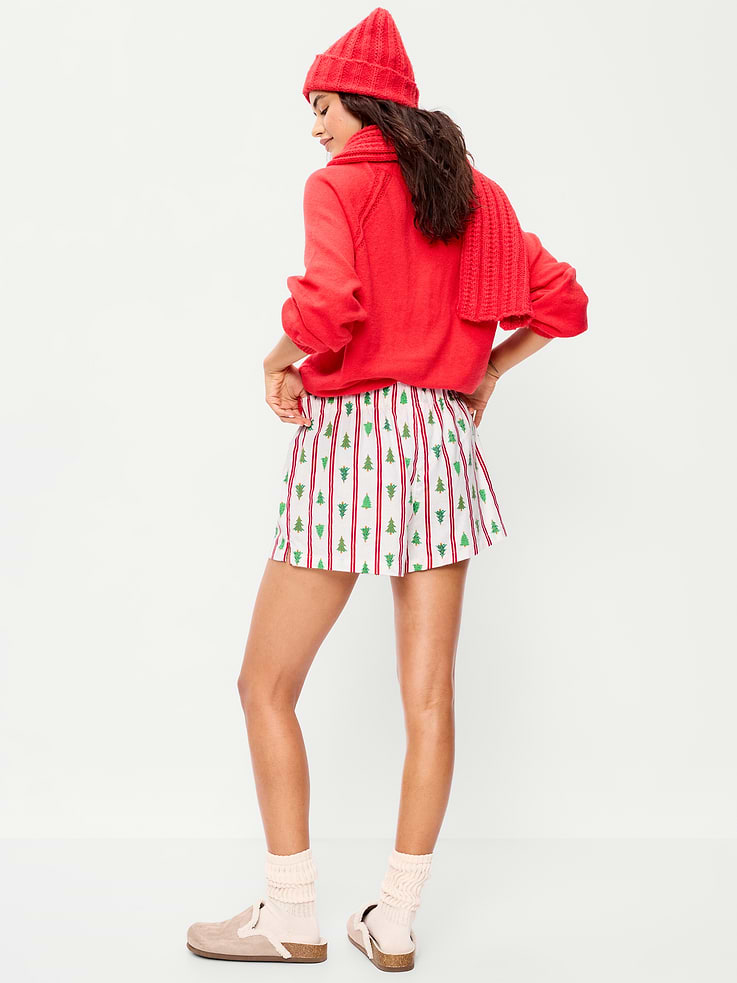 Image 3 de 7, Short boxeur de pyjama en flanelle pour femme
