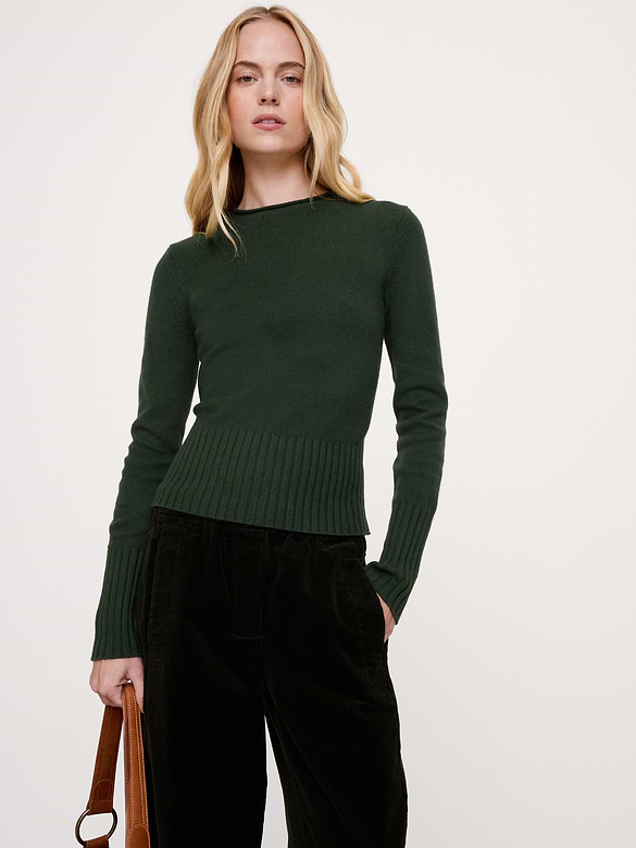 The Fireside Roll-Neck Sweater in Wool-Cotton