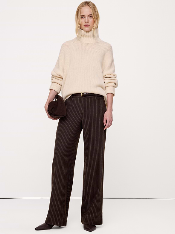 The Everyday Wide-Leg Pant in Italian Flannel