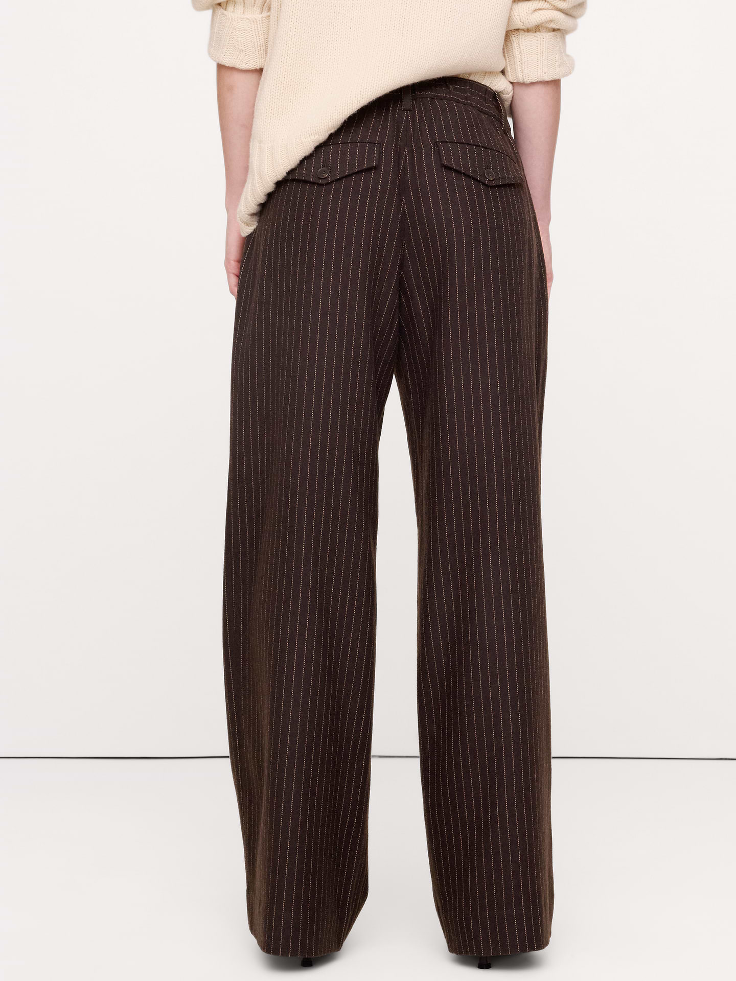 Image 2 of 8, The Everyday Wide-Leg Pant in Italian Flannel