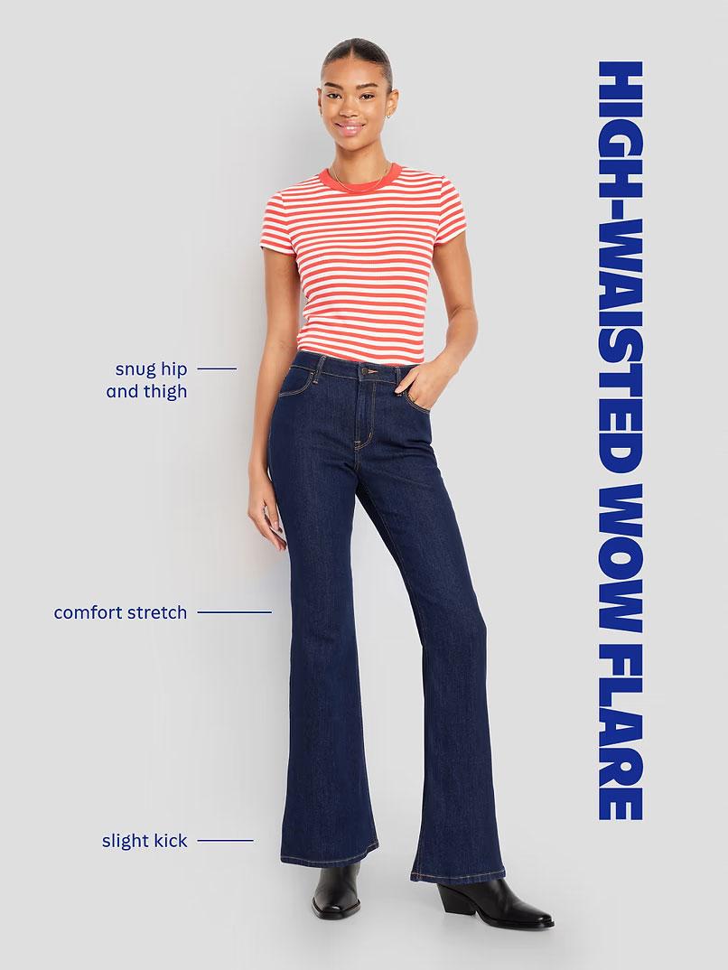 Image 5 of 8, High-Waisted Wow Flare Jeans