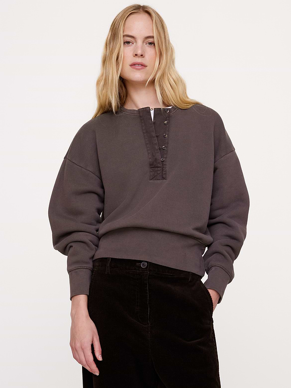 French Terry Henley Sweatshirt
