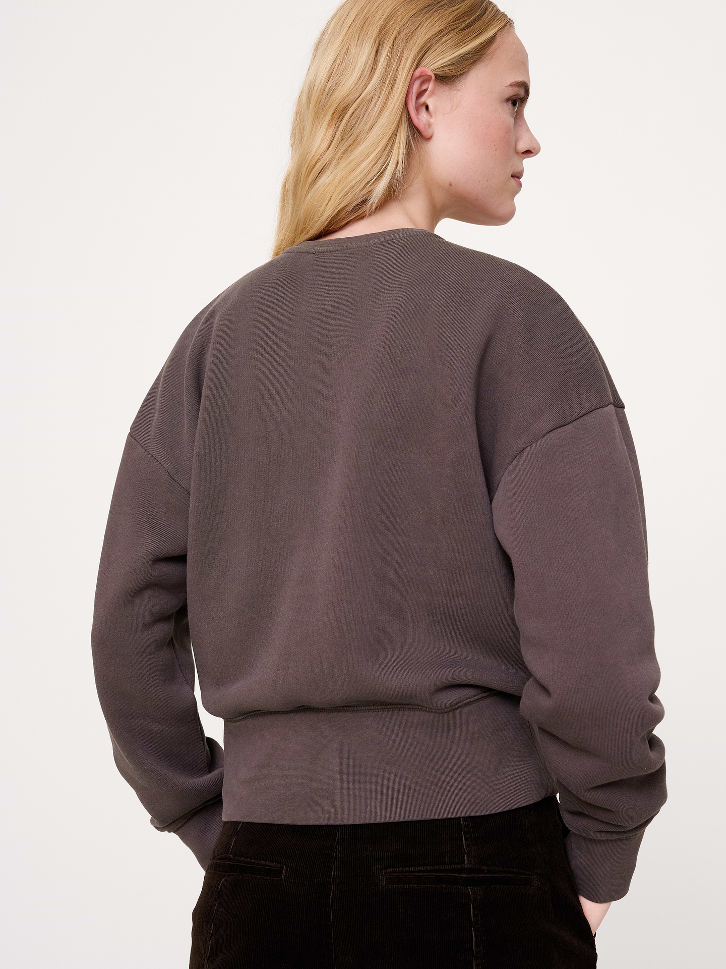 Image 2 of 4, French Terry Henley Sweatshirt