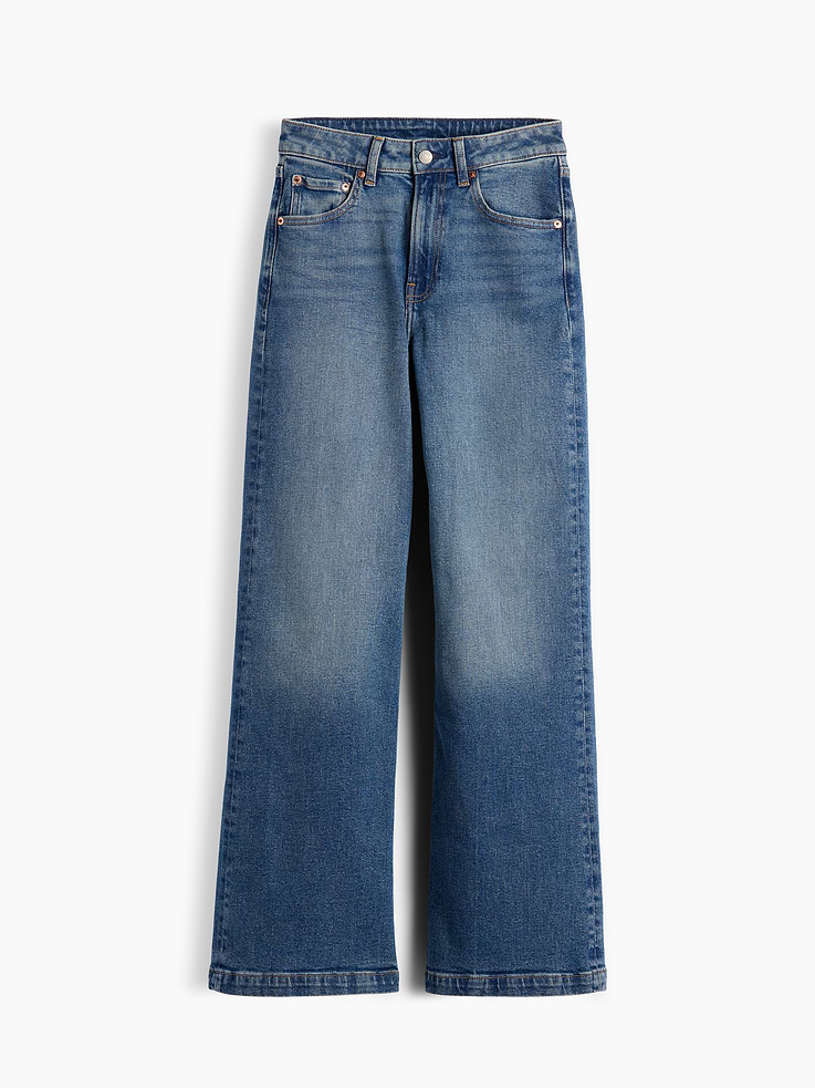 Image 2 of 2, Curvy High Rise Stride Wide-Leg Jeans
