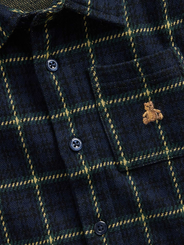 Image 4 of 4, Baby & Toddler Knit Jersey Plaid Shirt