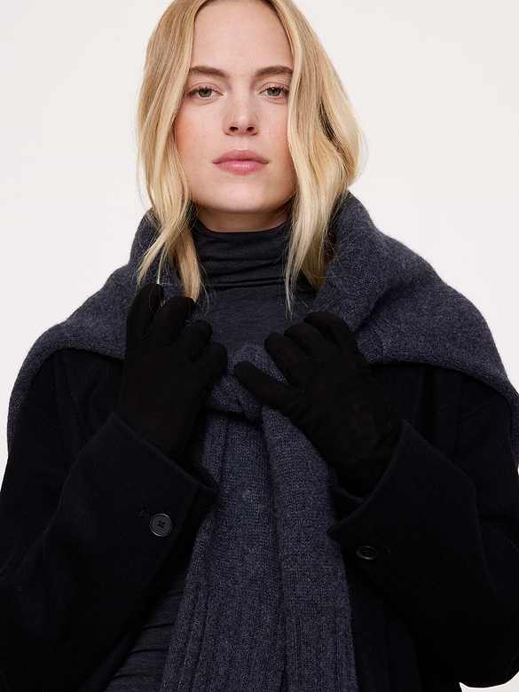 Italian Suede Cashmere-Lined Gloves