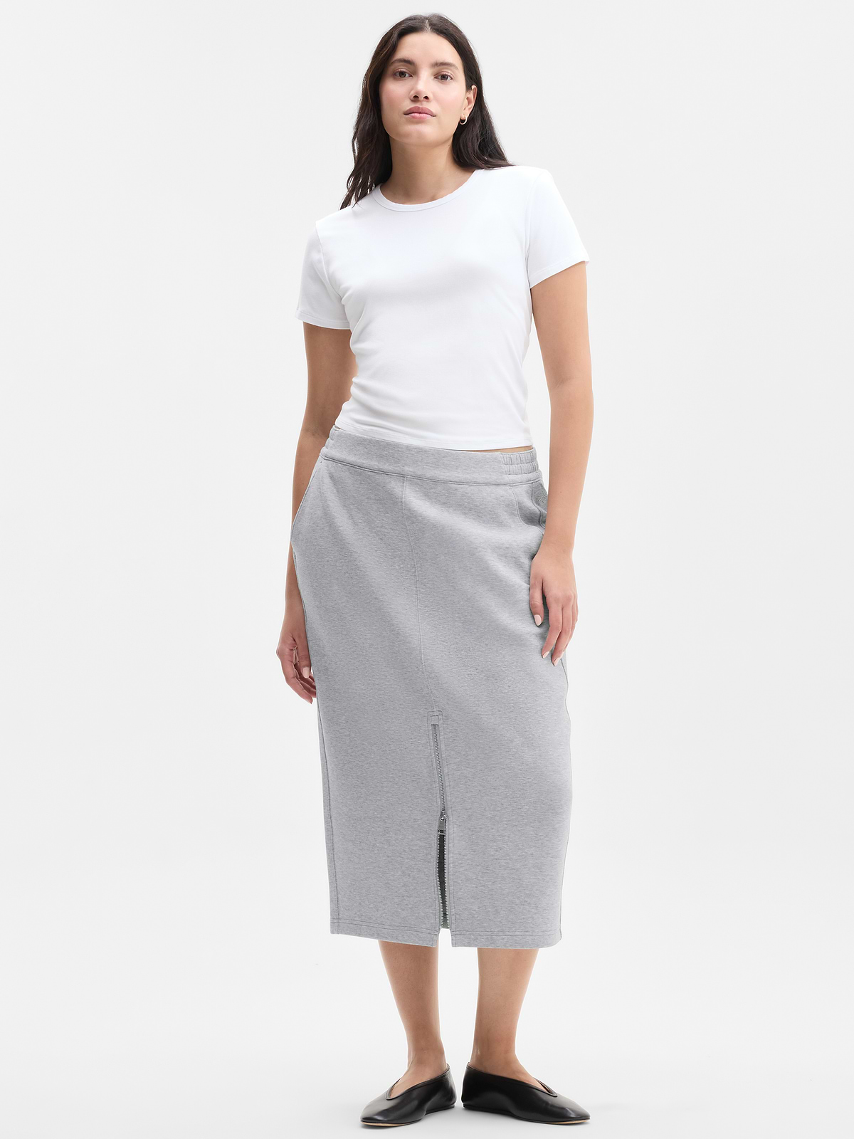 Form Knit Midi Skirt