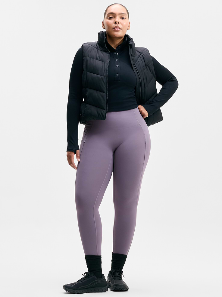 Image 1 of 5, FOR: Your toughest cold-weather training sessions, FEEL: Plush SuperSonic has a brushed interior with supportive compression, FAVE: Reflective details for workouts at dawn or dusk, Secure side zip pockets with a new earbud pocket, Continuous drawstring, Our #1 cold-weather legging is back with a new refined fit. Featuring no front seam, modernized lines, and more reflectivity., Product #1179346