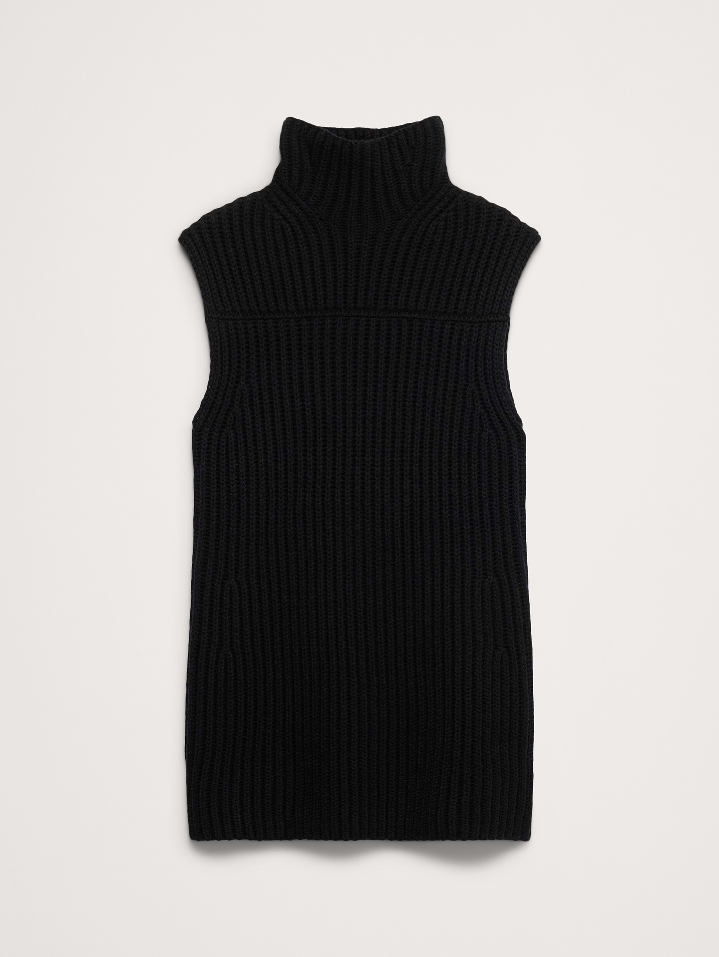 Image 4 de 5, Camisole à col cheminée en mélange de laine mérinos italienne