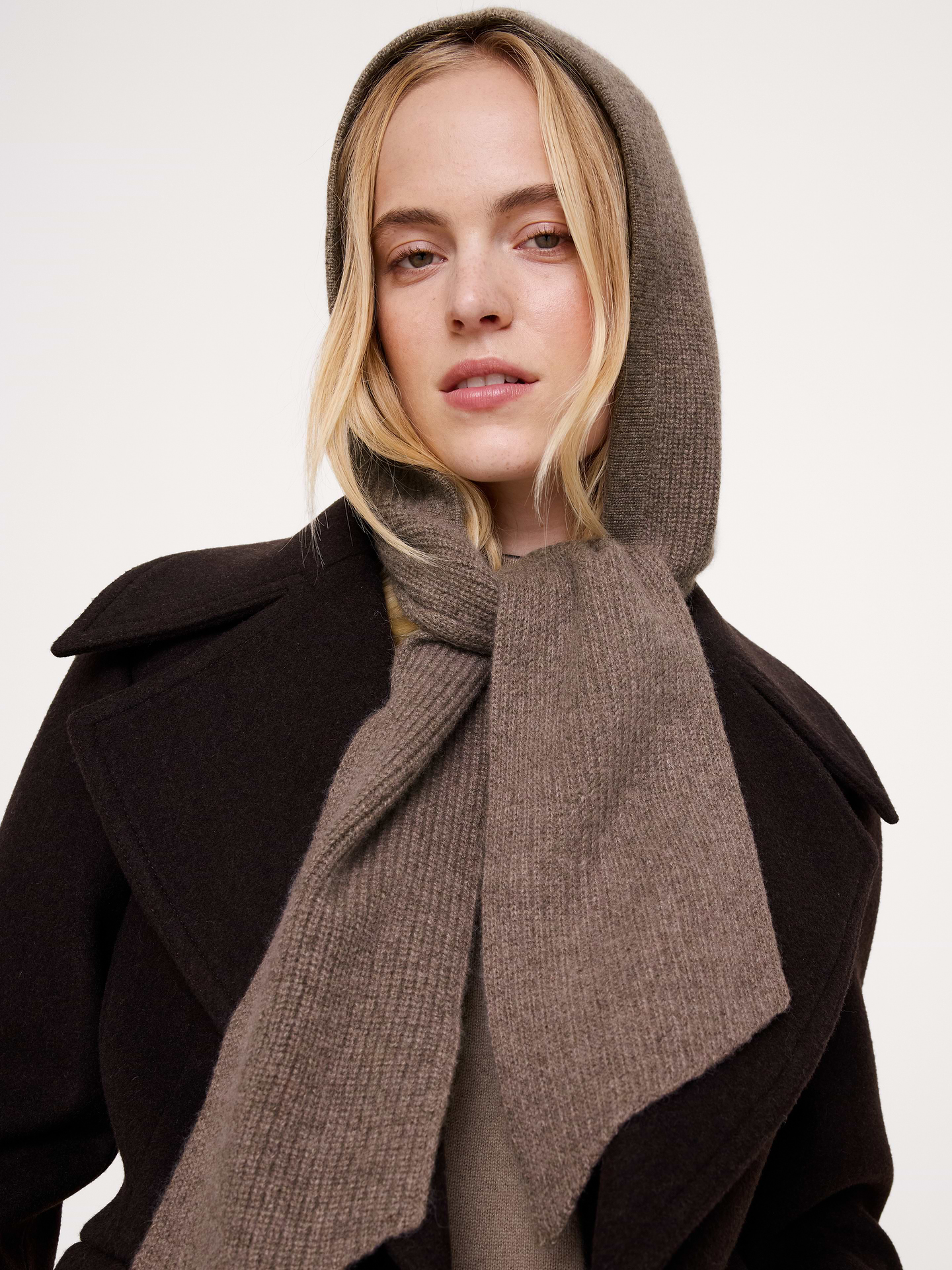 Image 3 of 4, Cashmere Hooded Scarf