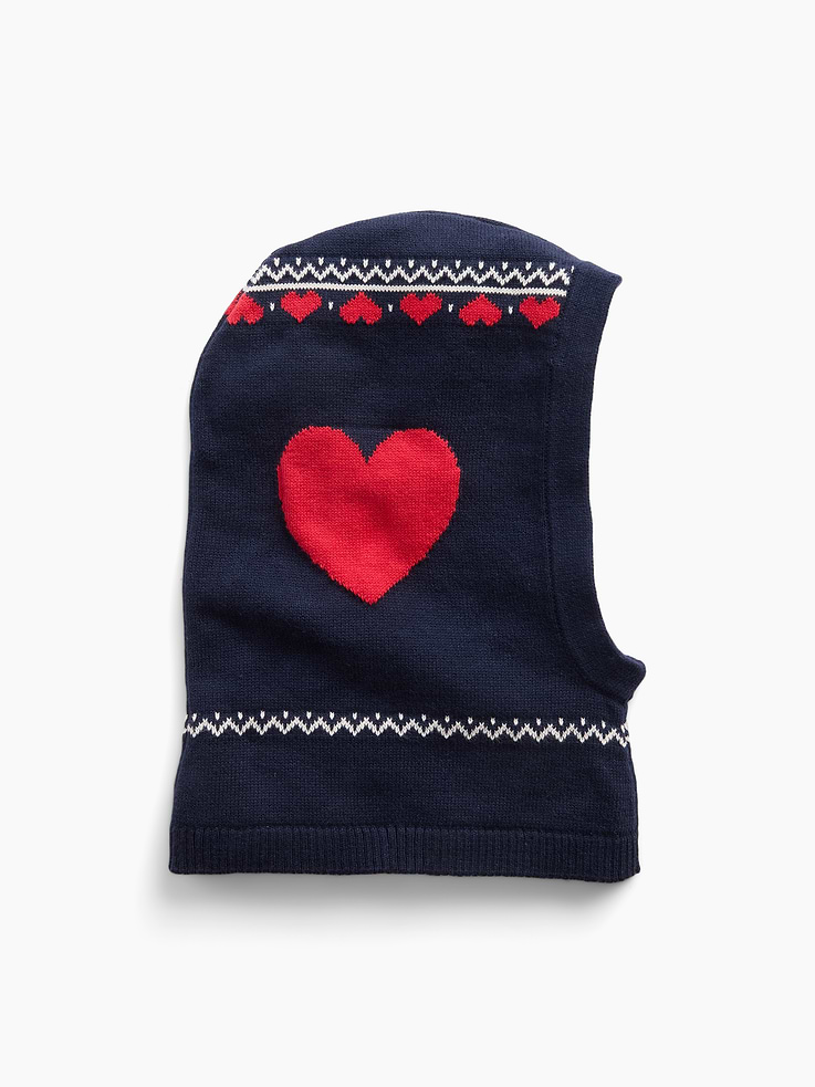 Image 1 de 2, Tricot de coton doux., Motif jacquard avec cœurs., Ourlet côtelé., Ce produit a été fabriqué dans une usine qui investit dans l’égalité des genres et l’autonomisation des femmes grâce au programme Reimagining Industry to Support Equality (RISE). En savoir plus: Combler les lacunes en matière d’équité | Gap Inc. ., Produit #1185849