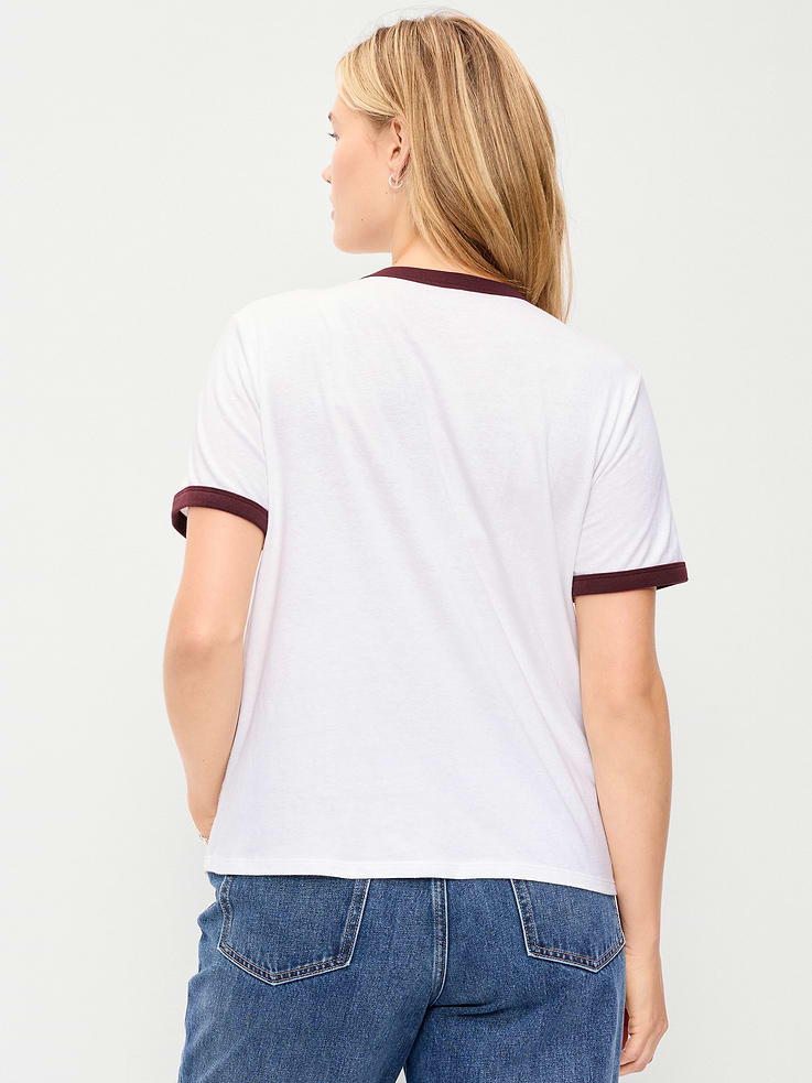 Image 6 of 10, EveryWear Crew-Neck Graphic Ringer T-Shirt