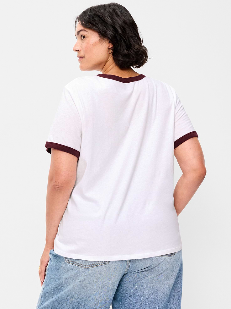 Image 8 of 10, EveryWear Crew-Neck Graphic Ringer T-Shirt