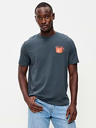 Image 1 of 3, rib-knit crew neck, short sleeves, graphic varies, Product #1182304