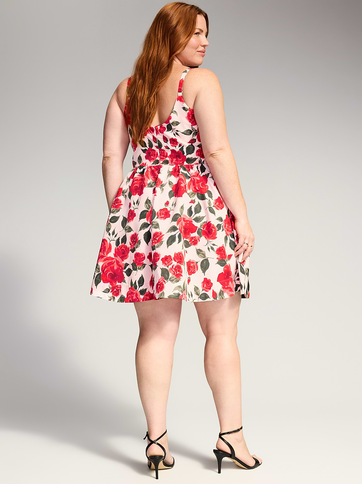 Image 10 of 10, The Occasion by Old Navy Sleeveless Fit and Flare Taffeta Mini Dress