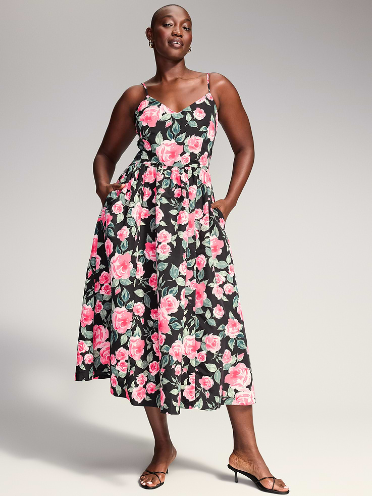Image 7 of 10, The Occasion by Old Navy Sleeveless Fit and Flare Midi Dress