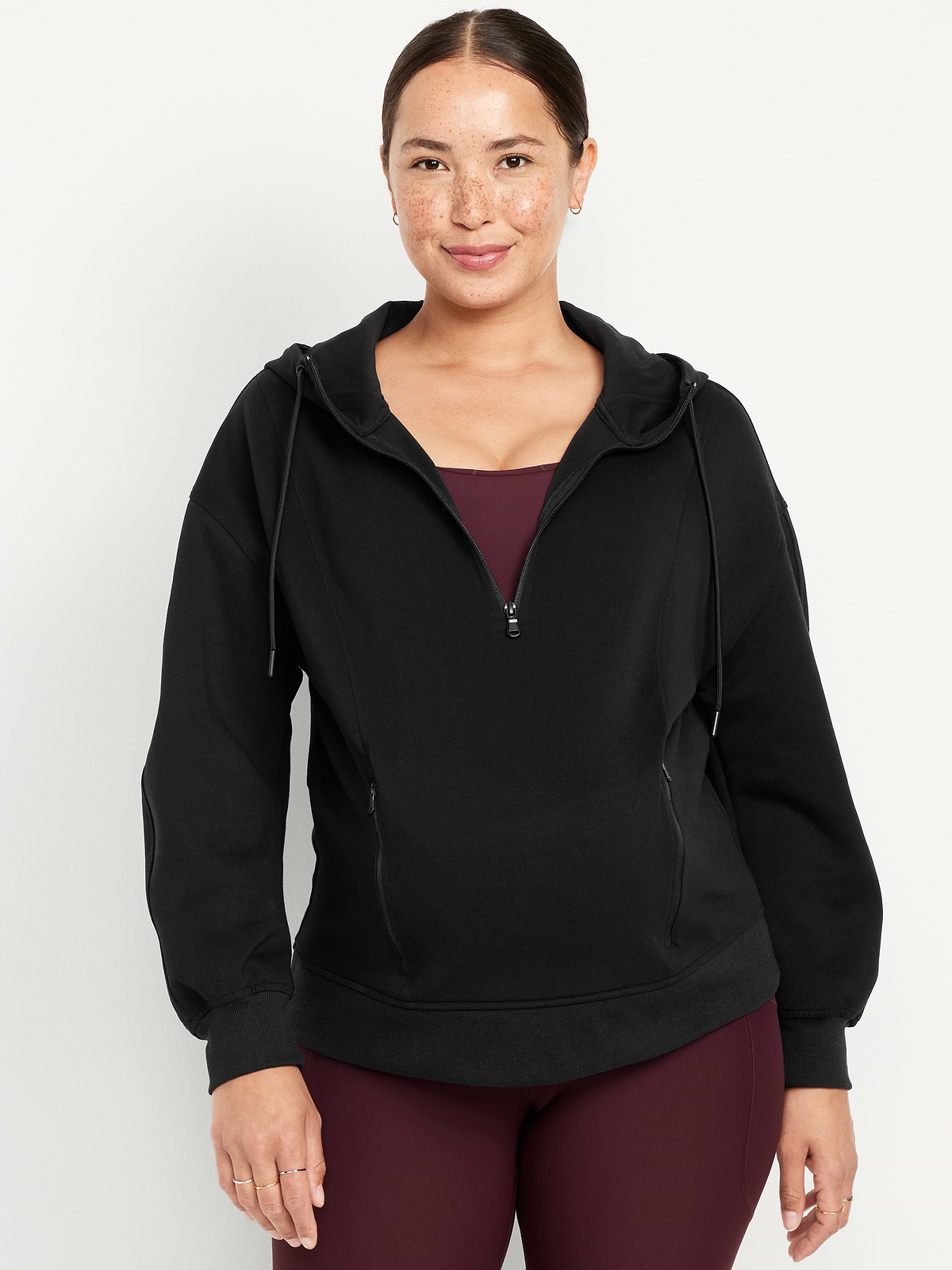 Maternity Dynamic Fleece Half-Zip Hoodie