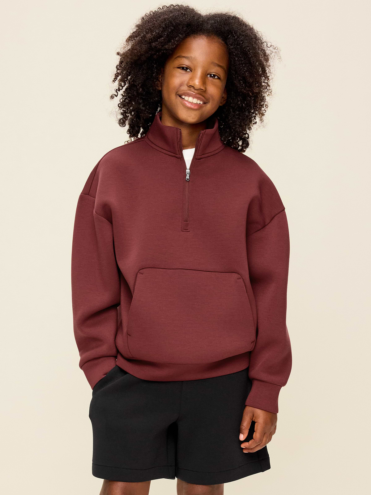 Bounce Fleece Oversized Quarter-Zip for Boys
