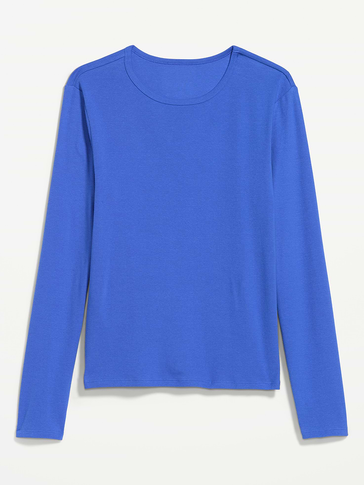 Image 3 of 8, Snug Crew-Neck Long Sleeve T-Shirt