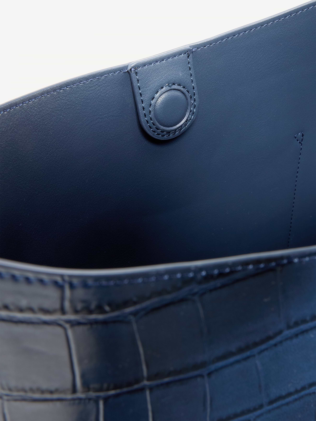 Image 4 of 5, Medium Croc-Embossed Bucket Bag