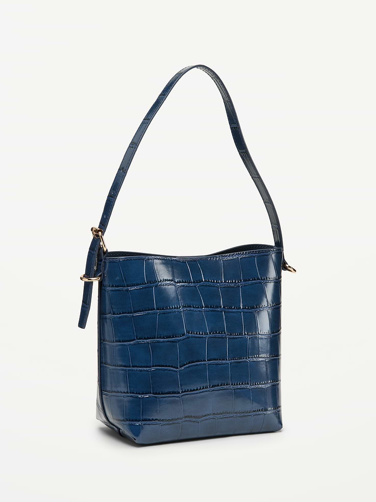 Image 2 de 4, Petit sac seau bon chic bon genre effet peau de crocodile