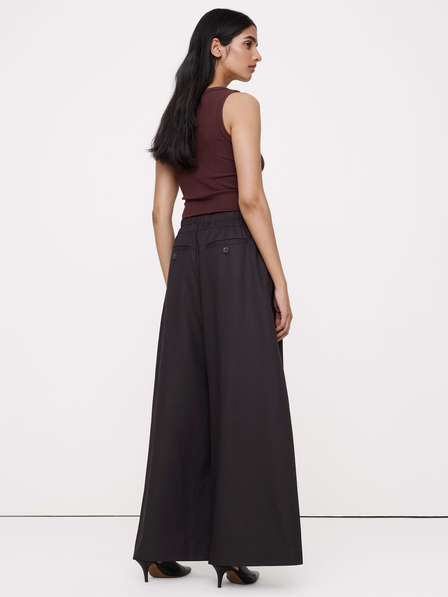 Image 3 of 8, TENCEL™-Cotton-Linen Pull-On Pant