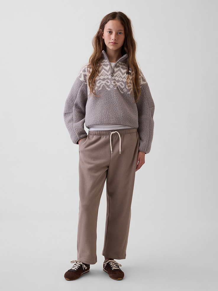 Image 2 of 5, Kids Sherpa Quarter-Zip Pullover