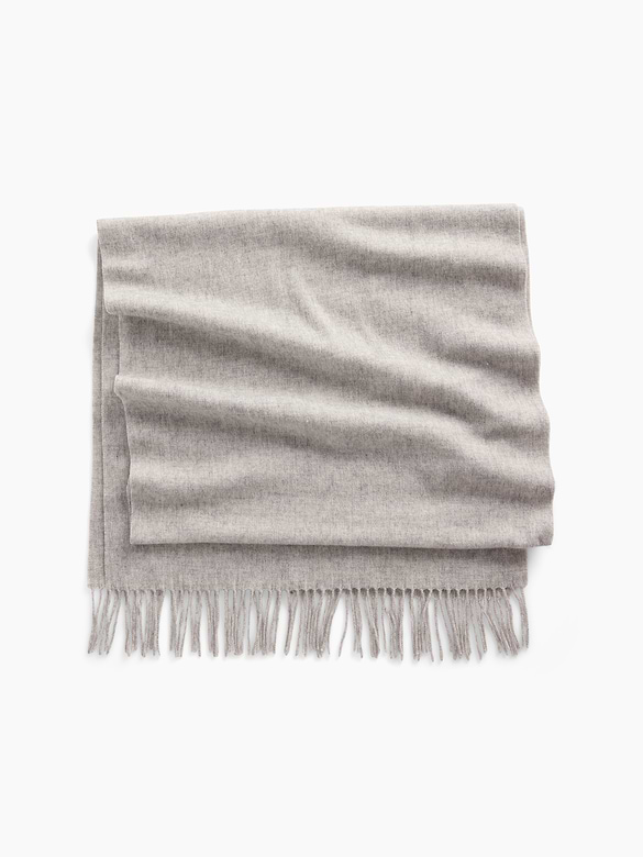 Wool-Blend Fringe Scarf