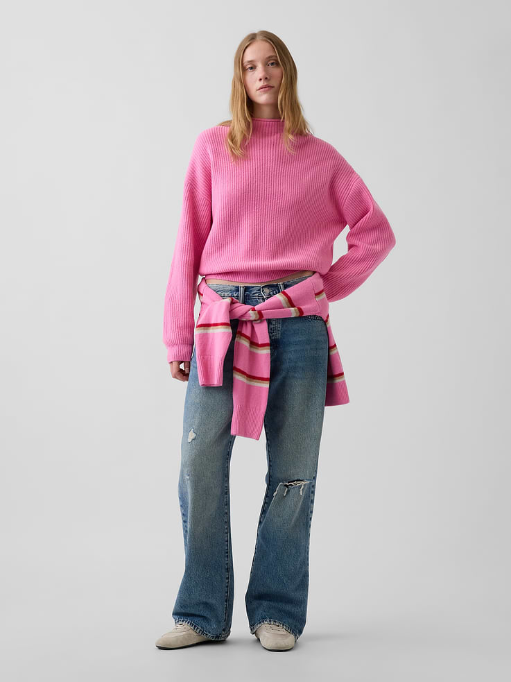 Image 2 of 5, CashSoft Oversized Rollneck Sweater