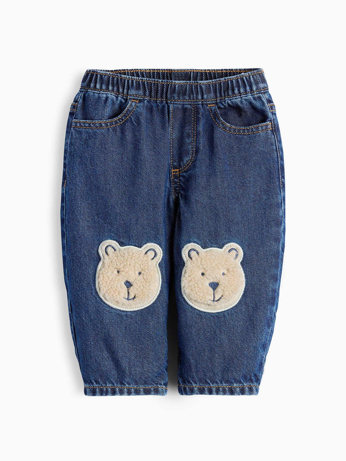 Baby Brannan Bear Patch Pull-On Jeans