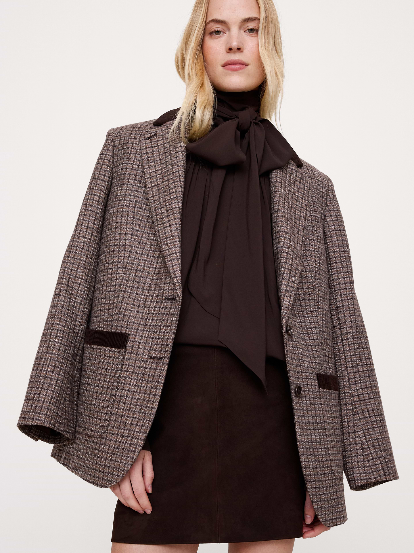 Image 3 of 7, Georgette Scarf-Tie Blouse